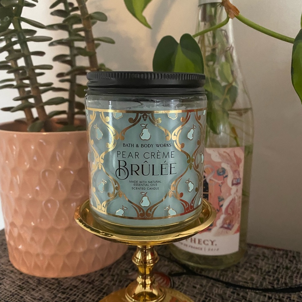 New Pear Crème Brûlée B&BW Single Wick Candle